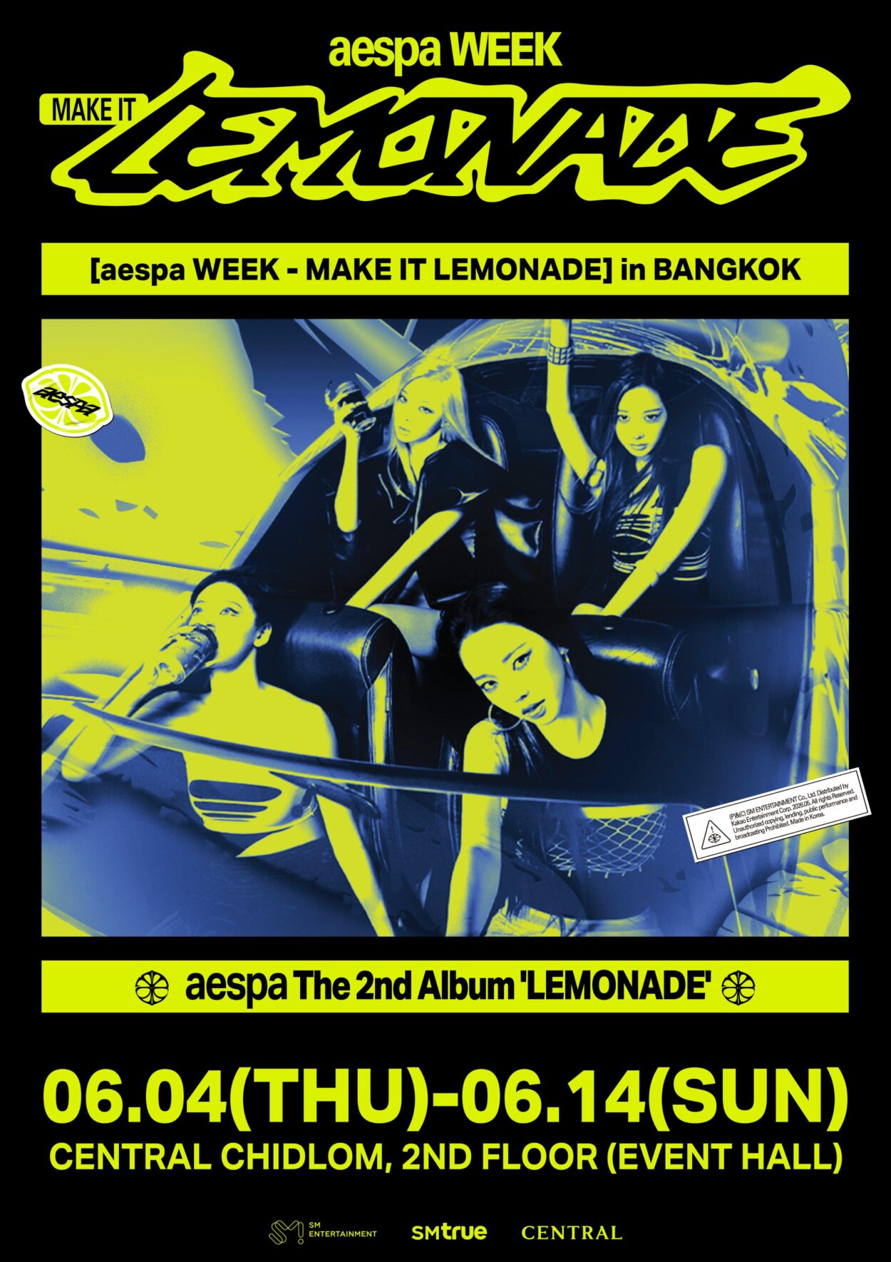 260526 aespa - The 2nd Album 'LEMONADE' Pop-Up in BANGKOK (Announcement Poster)