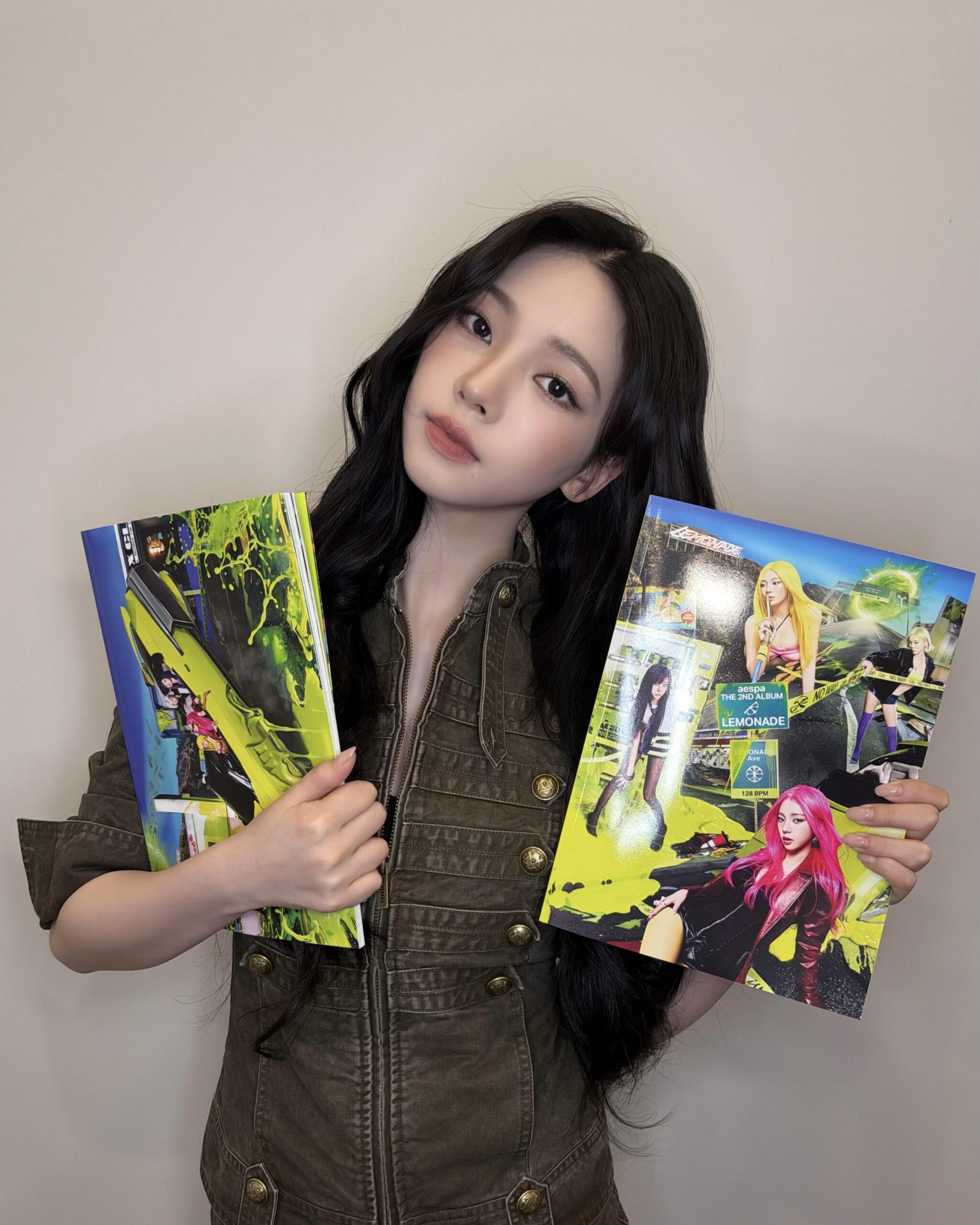 260523 aespa Twitter Update with Karina - No lemons harmed in putting this album together 🍋