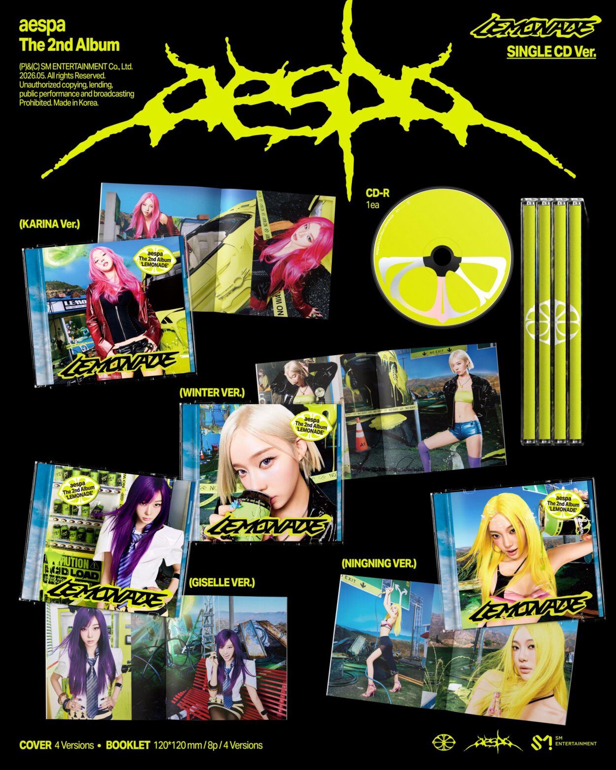 260522 aespa - The 2nd Album: LEMONADE (SINGLE CD Ver. - Details Preview)