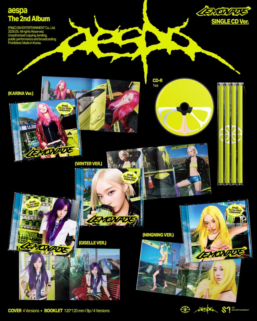 260522 aespa - The 2nd Album: LEMONADE (SINGLE CD Ver. - Details Preview)
