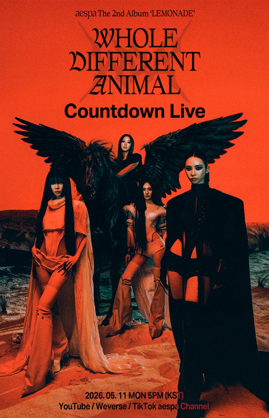 260506 aespa - WDA (Whole Different Animal) (Countdown Live Poster)