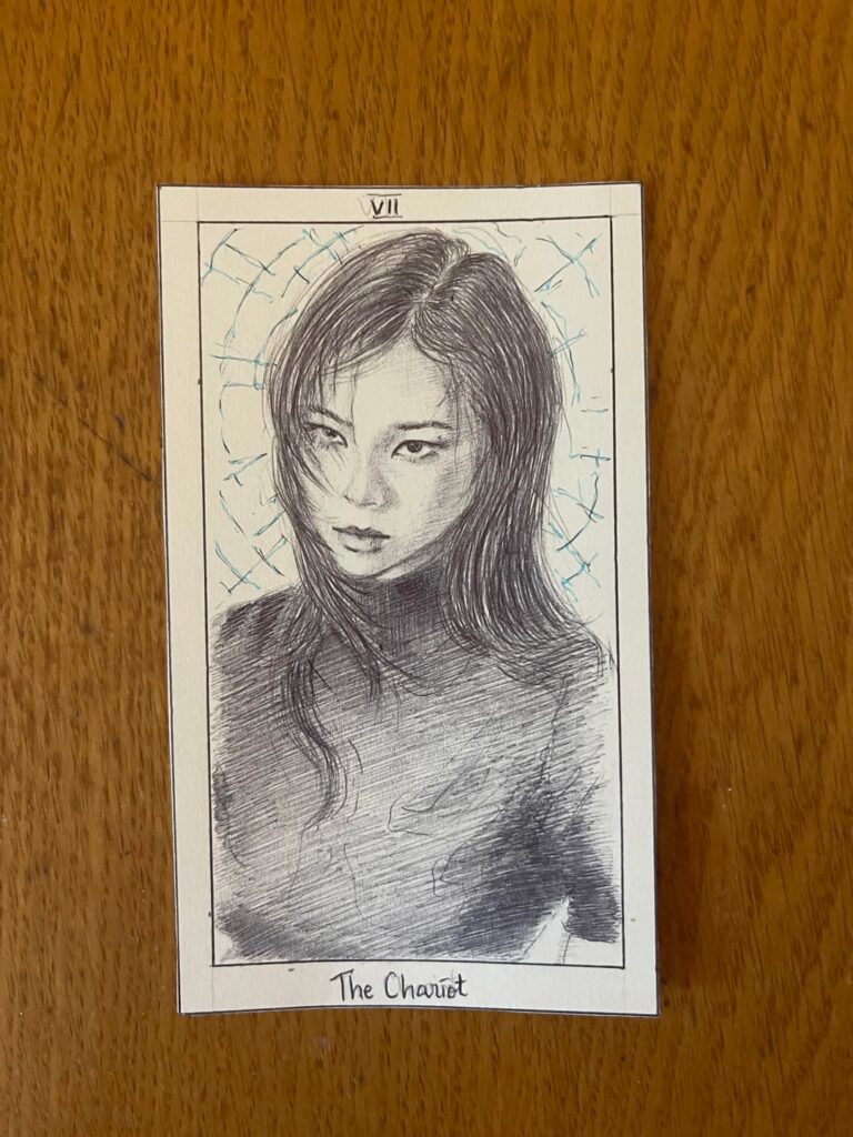 Hello deck update. The Chariot (control, willpower, victory ) and The Devil (temptation, attachment, control). Karina, Ningning