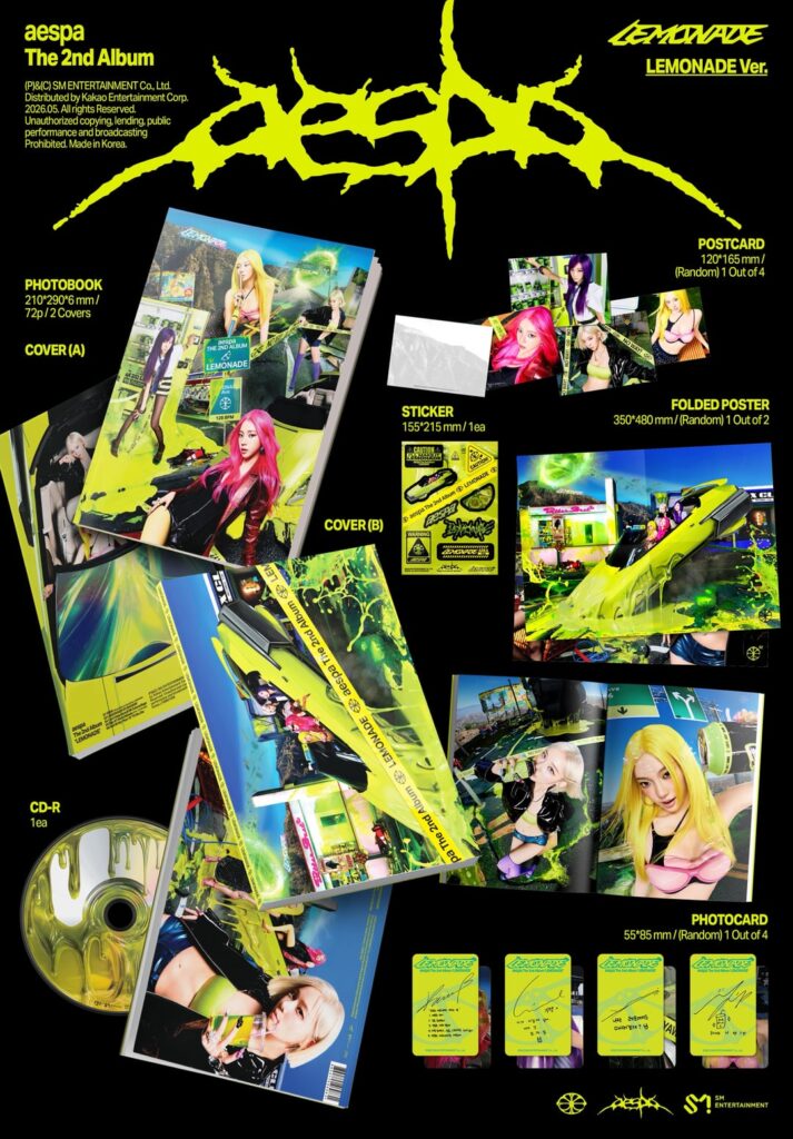 260522 aespa - The 2nd Album: LEMONADE (LEMONADE Ver. - Album Details Preview)