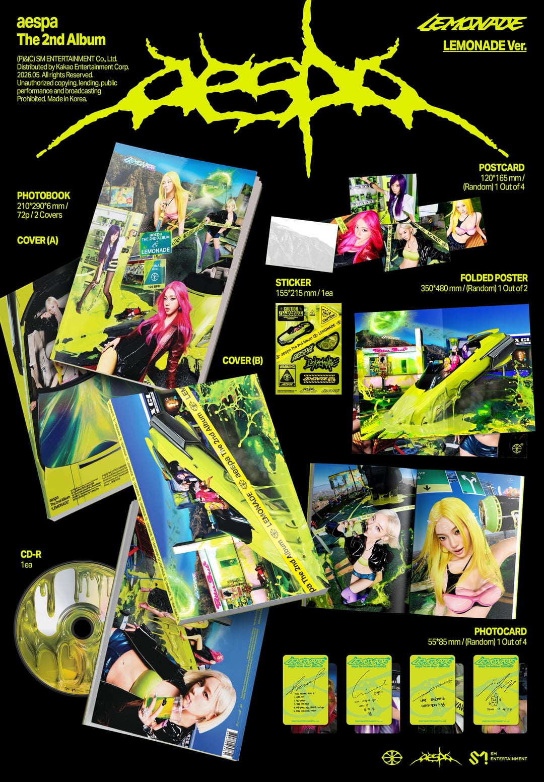 260522 aespa - The 2nd Album: LEMONADE (LEMONADE Ver. - Album Details Preview)