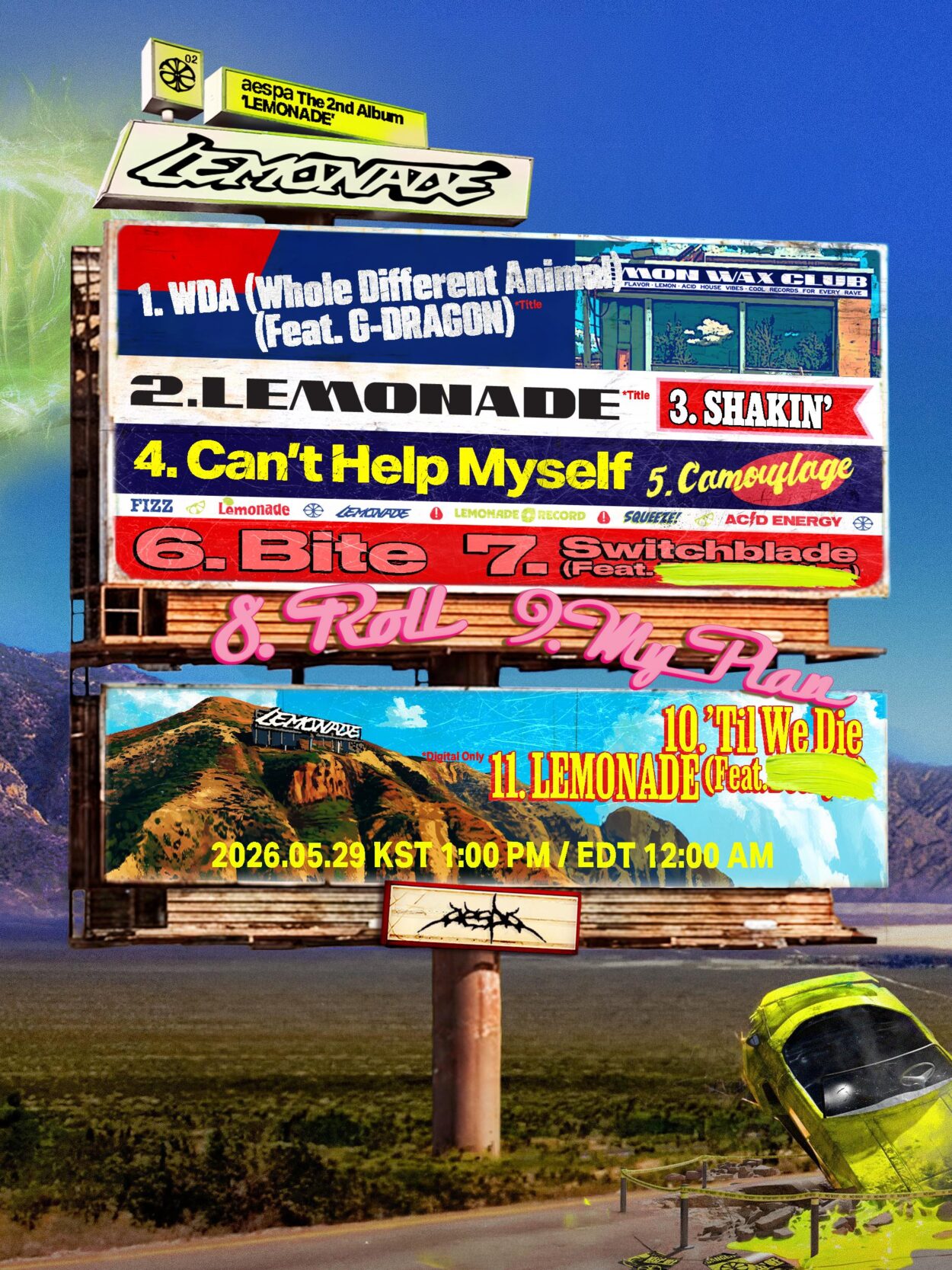 260510 aespa - The 2nd Album: LEMONADE (Tracklist)