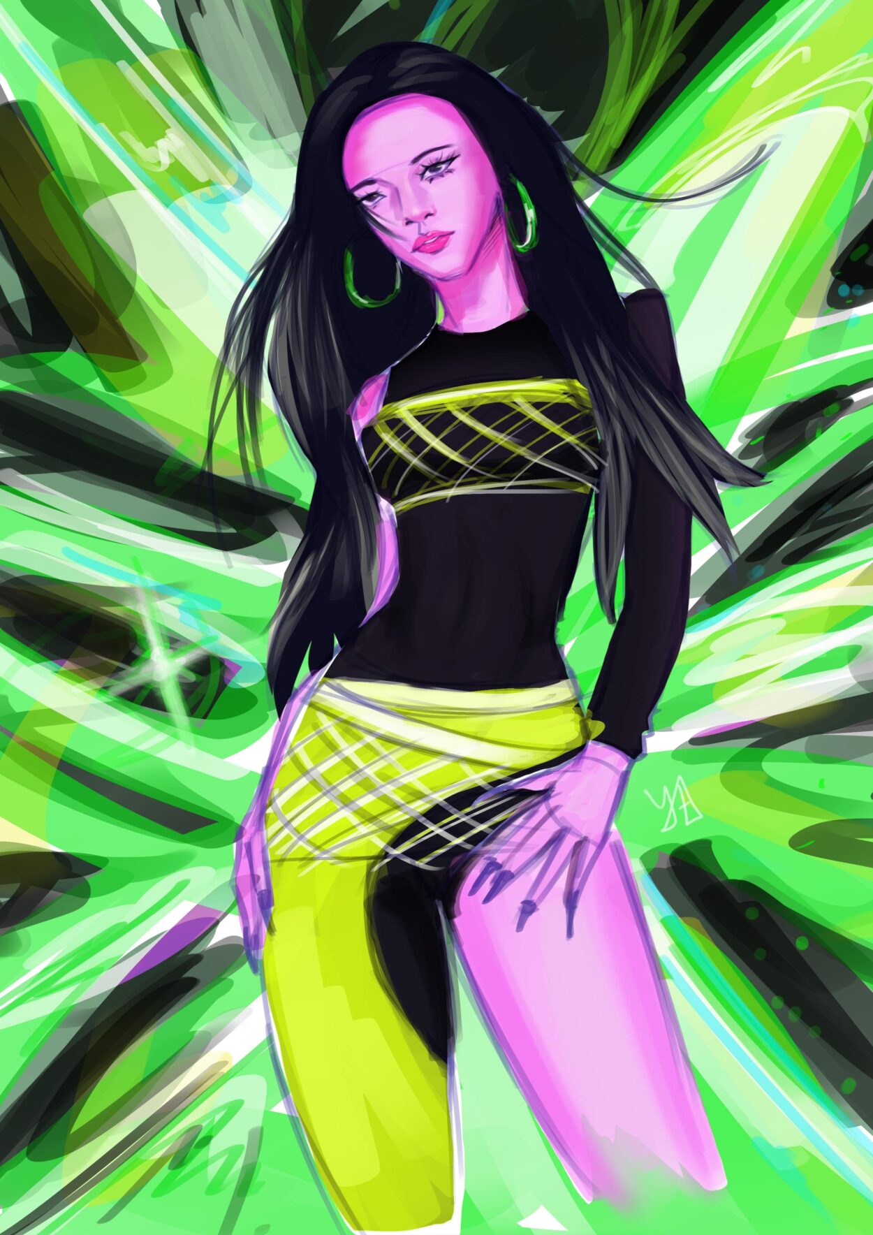 260524 - Quick sketch of karina by me. Obsessed with the visuals