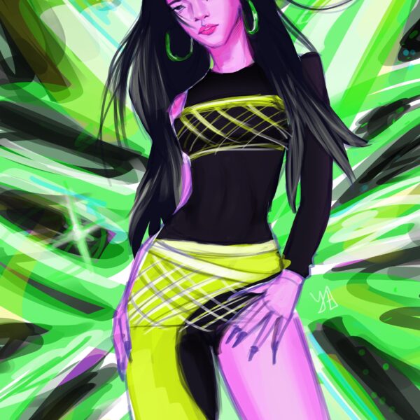 260524 - Quick sketch of karina by me. Obsessed with the visuals