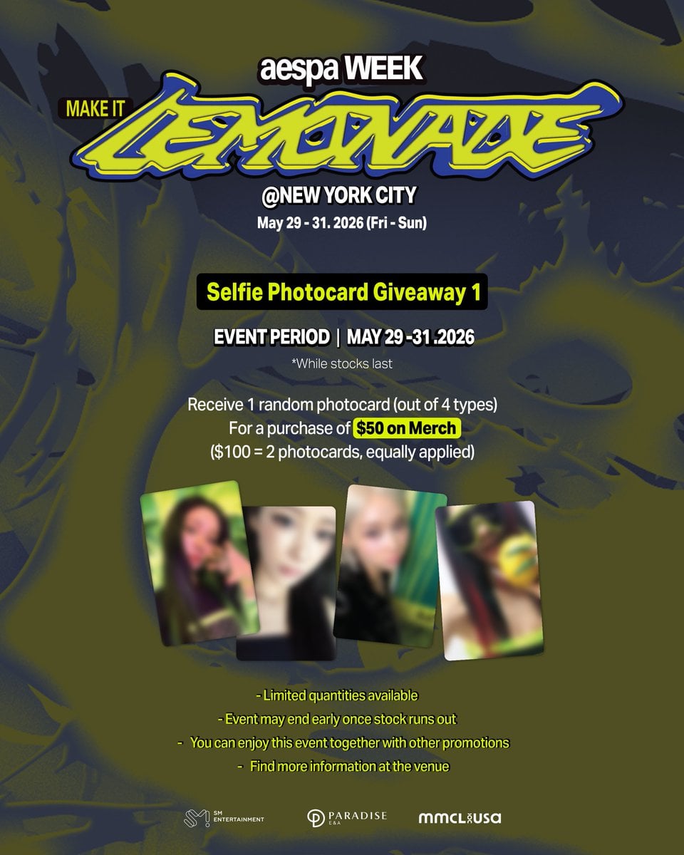 260527 aespa - The 2nd Album 'LEMONADE' Pop-Up in NYC (Photocard & Signed Album Giveaway)