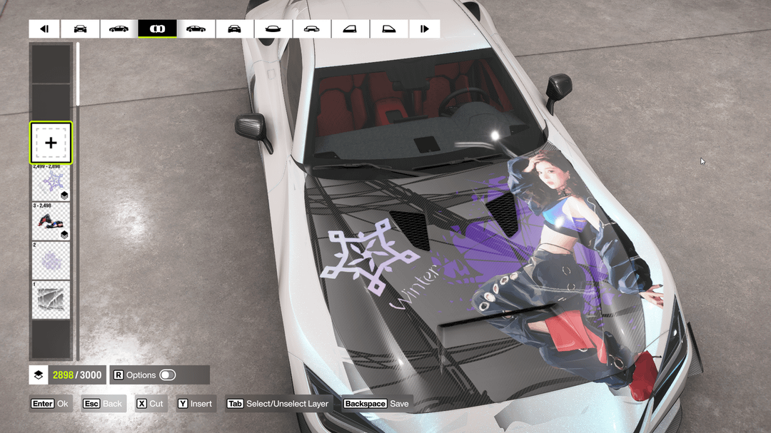 winter invaded my forza horizon 6 cars..