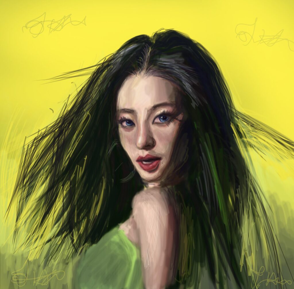 260605 I drew Karina on my iPad