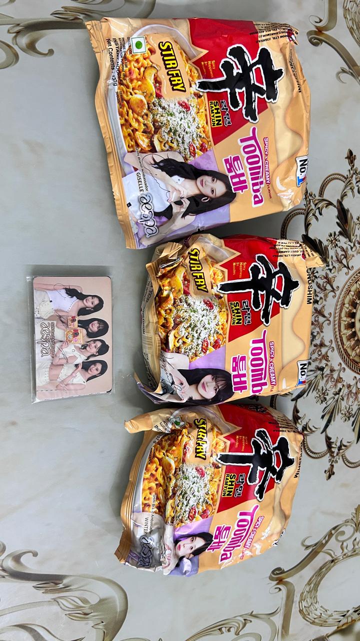 Finally got my hands on the aespa shin ramyun collab :)