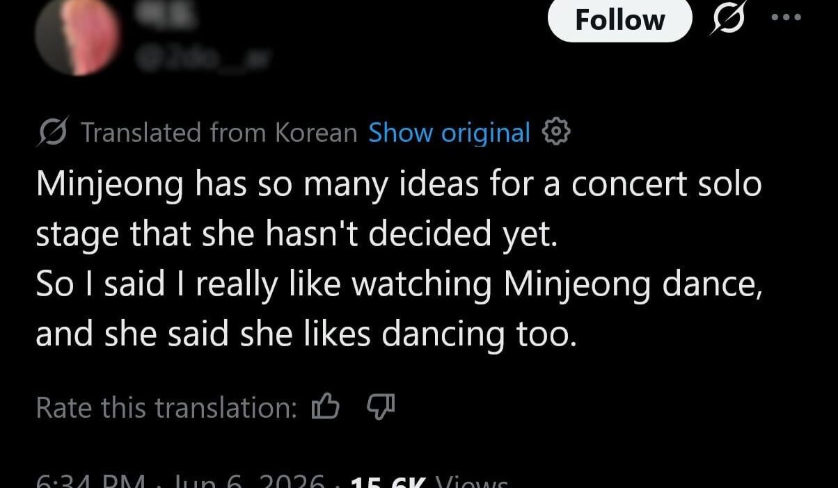 260606 Winter hasn't decided what she would do for her solo stage at aespa's upcoming concert, this likely confirms the members would debut new solos at the 'COMPLæXITY' tour! (via Everline Fansign)