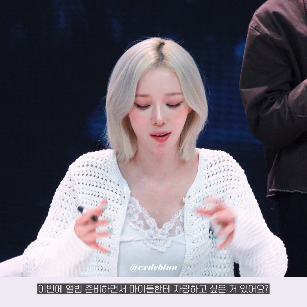 260605 Winter had input on her 'LEMONADE' rap part, initially SM wanted her to sing it clearly word by word with pauses in-between, it was also all in Korean, they wanted her to break up the flow, but Winter thought it would be more fun to do it with this continuous flowy vibe