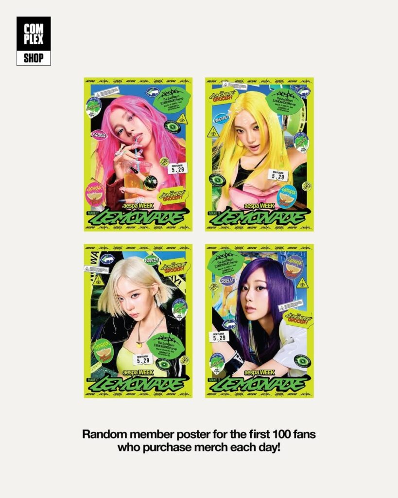 260529 aespa - The 2nd Album 'LEMONADE' Pop-Up in LA (Random Member Poster & Photocard Purchase Bonus)