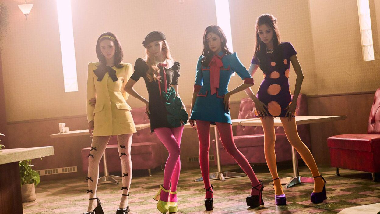 260529 “We’ve been calling it a more ‘sour’ version of aespa—still very much us, but with a stronger, more electrifying flavor,” Karina tells Vogue of the group’s sophomore album, “Lemonade,” out today.