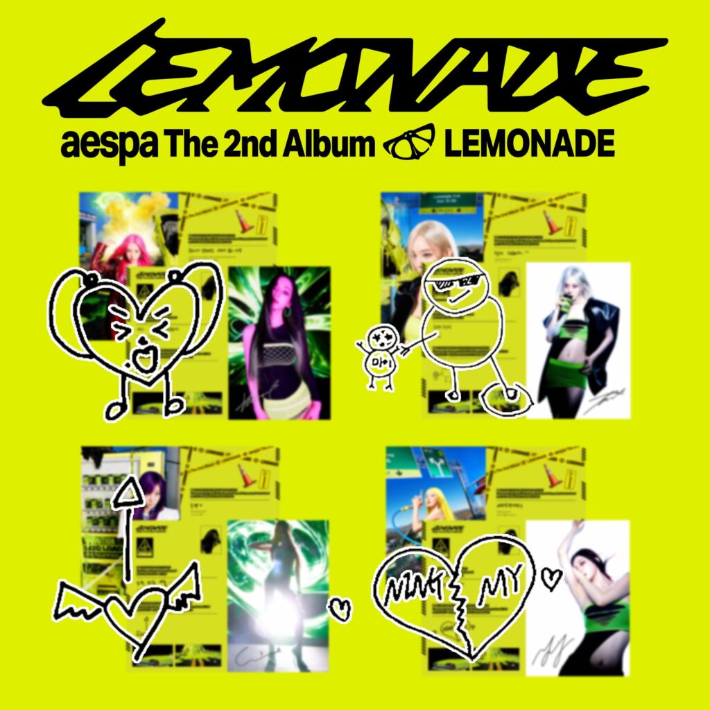 260529 aespa Twitter Update - "The 2nd Album: LEMONADE" is finally here🍋 Get your digital booklet featuring aespa's exclusive images & handwritten messages, only available on iTunes!