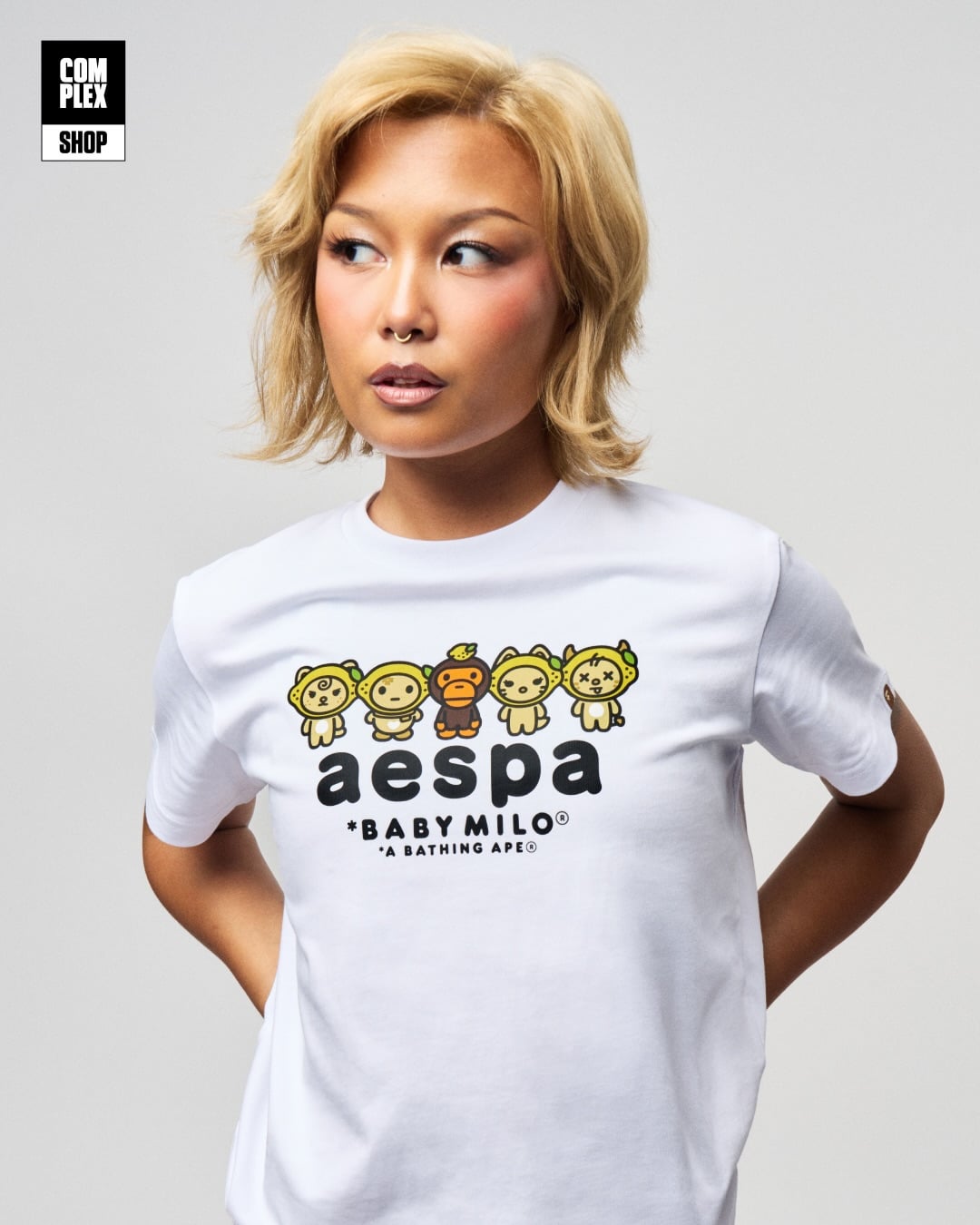 260729 aespa x BAPE® - Limited Collection Announcement (Previews + Available August 1st 9 AM PST / 12 PM EST at Complex)