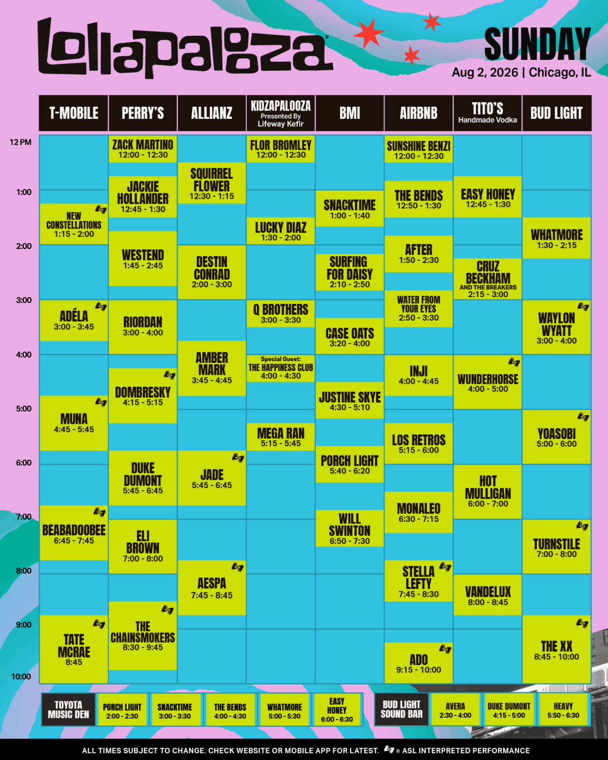 260730 aespa's performance at Lollapalooza 2026 will be with ASL interpreted