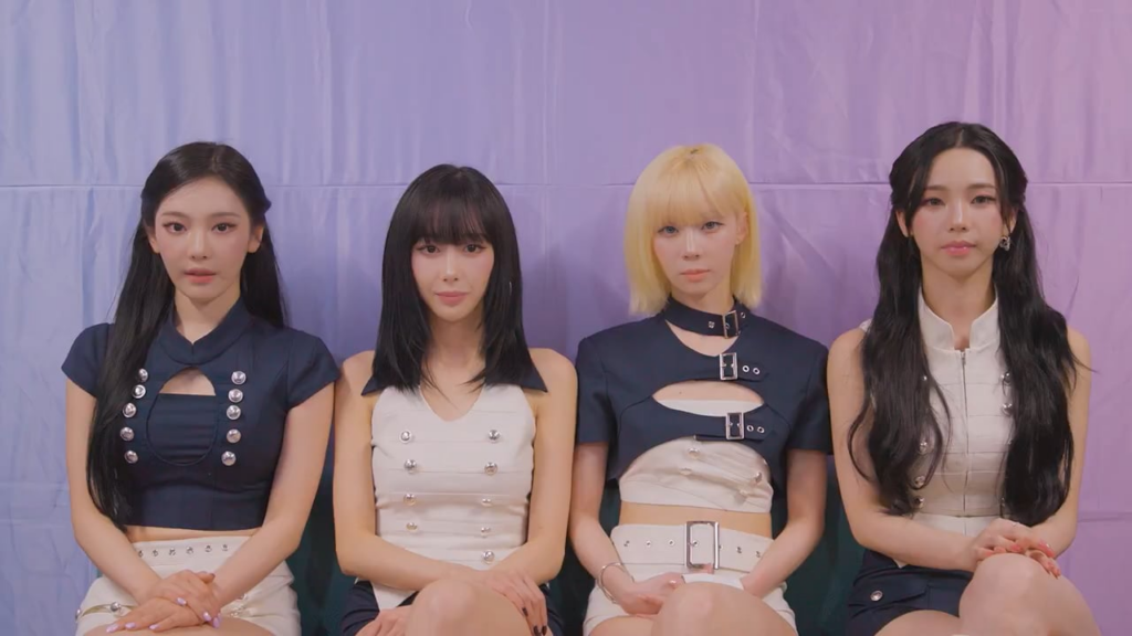 260724 Apple Music Japan Twitter Update - 📣 aespa's Video Message ❤️‍🔥 Their first Japanese EP "KISS N TELL" is out now, adding a dazzling touch to summer! ✨  Featuring the TV anime opening theme and an all-original Japanese tracklist.