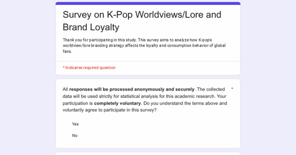 [Approved by MODs][Academic Survey] Calling all MYs! Need your help with a research paper on K-pop Lore & Fandom Experience (< 3 mins)