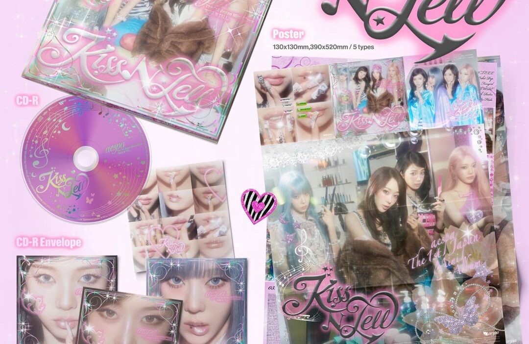 260713 aespa - The 1st Japan Mini Album: KISS N TELL (Poster, KISS N TELL & Limited Edition Ver. - Album Details Preview)