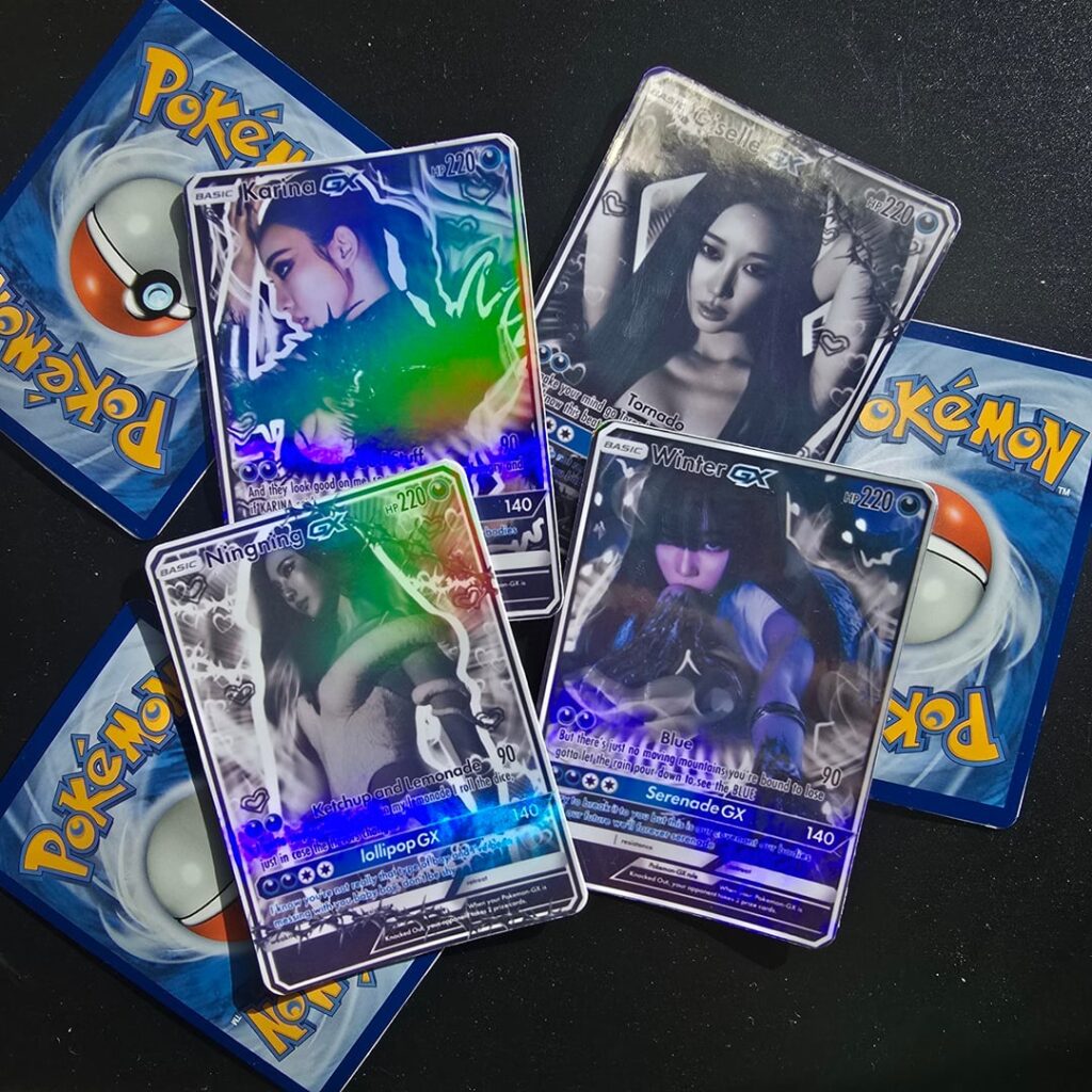aespa pokemon type cards