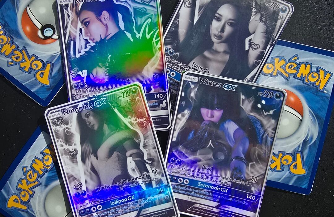 aespa pokemon type cards
