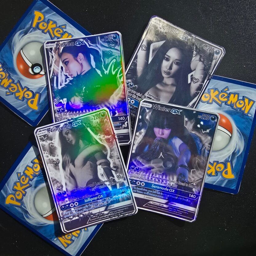 aespa pokemon type cards