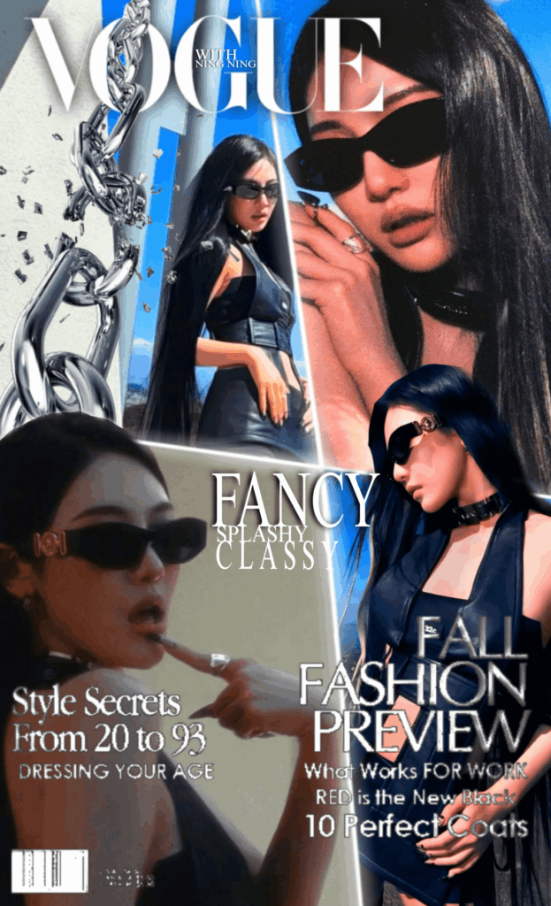 Fanmade Ning Ning - aespa 'Whiplash' Vogue Magazine Cover