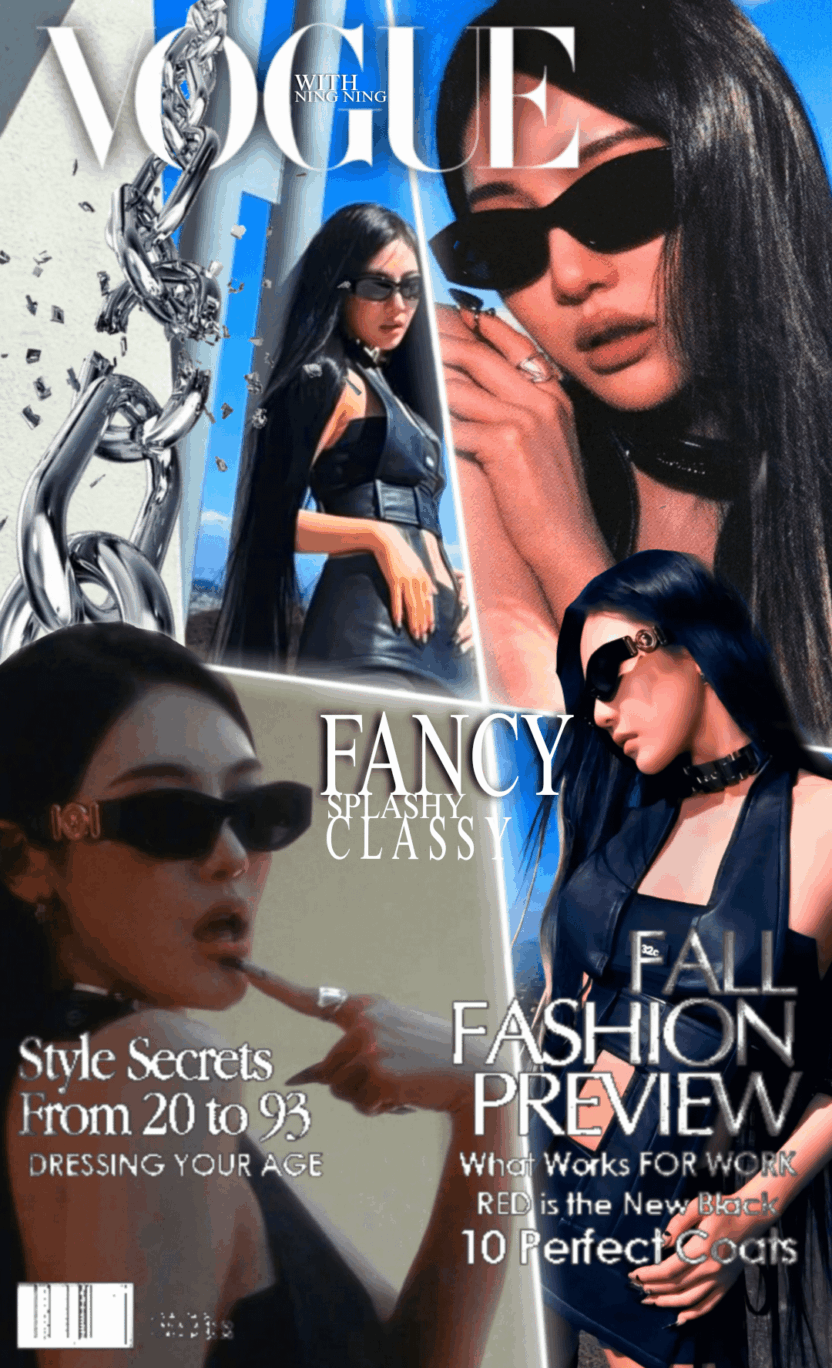 Fanmade Ning Ning - aespa 'Whiplash' Vogue Magazine Cover
