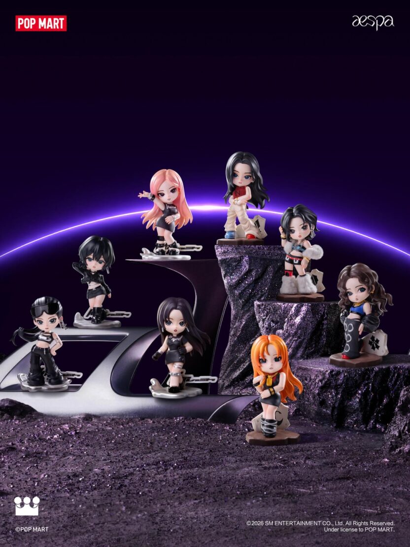 260814 aespa x POP MART - Memorable Pick Series Figures, Glowing Pendant & Showcase (Collaboration MD Preview + On Sale August 20th)