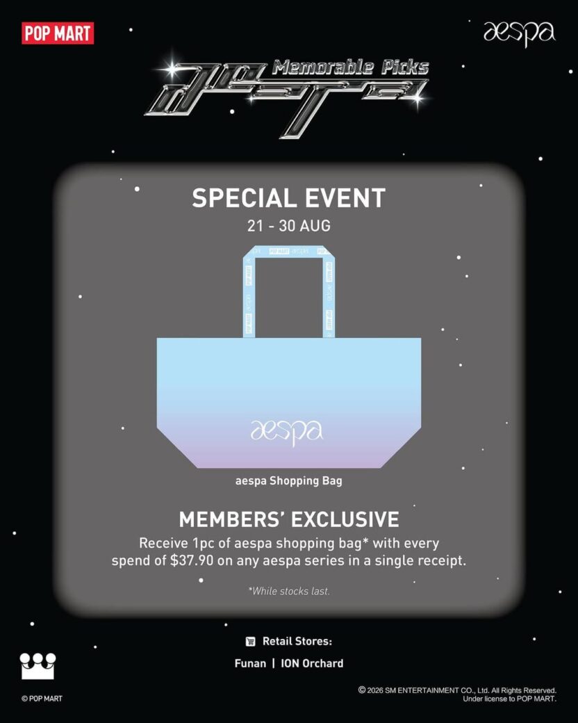 260819 aespa x POP MART - aespa Shopping Bag GA Event (POP MART Japan, Korea, Malaysia & Singapore)