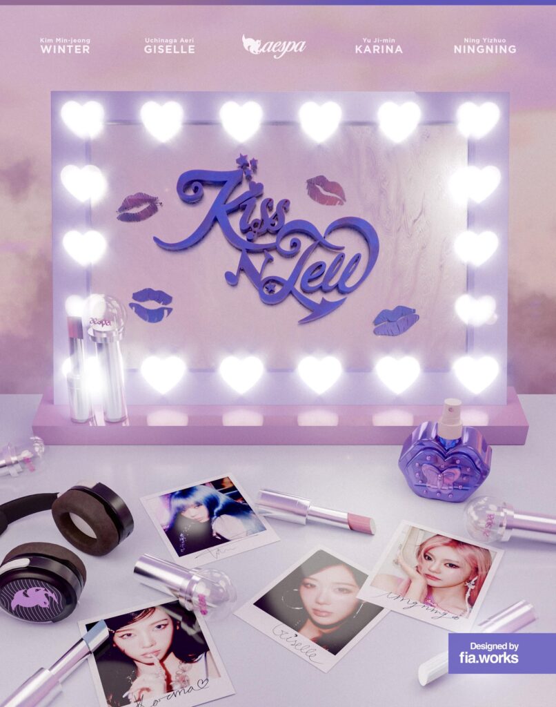 3D fan-made concept poster for KISS N TELL