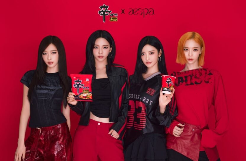 260820 aespa for Nongshim Shin Ramyun